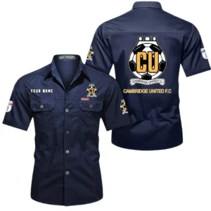 Cambridge United Short Sleeved Shirt, Gift For Cambridge United Fan EPL80052225343 - Dark Blue