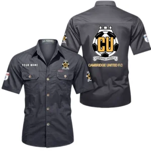 Cambridge United Short Sleeved Shirt, Gift For Cambridge United Fan EPL80052225343 - Gray