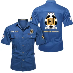 Cambridge United Short Sleeved Shirt, Gift For Cambridge United Fan EPL80052225343 - Cowboy Blue