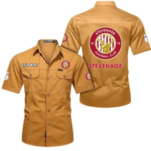 Stevenage Football Club Short Sleeved Shirt, Gift For Stevenage Football Club Fan EPL80052225344 - Turmeric