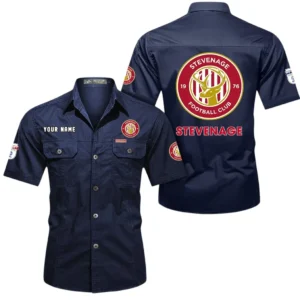 Stevenage Football Club Short Sleeved Shirt, Gift For Stevenage Football Club Fan EPL80052225344 - Dark Blue