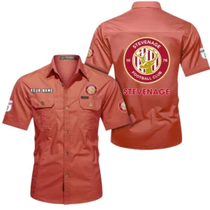 Stevenage Football Club Short Sleeved Shirt, Gift For Stevenage Football Club Fan EPL80052225344 - Red