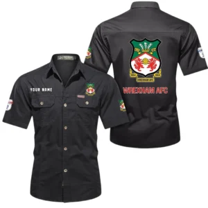 Wrexham AFC Short Sleeved Shirt, Gift For Wrexham AFC Fan EPL80052225345 - Black