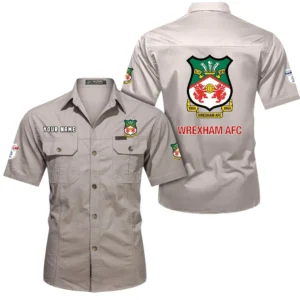 Wrexham AFC Short Sleeved Shirt, Gift For Wrexham AFC Fan EPL80052225345 - Beige