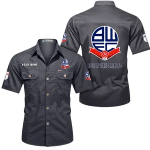 Bolton Wanderers Short Sleeved Shirt, Gift For Bolton Wanderers Fan EPL80052225346 - Gray
