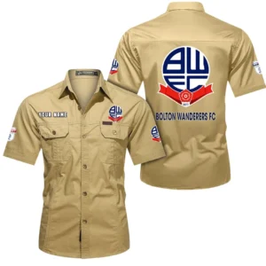 Bolton Wanderers Short Sleeved Shirt, Gift For Bolton Wanderers Fan EPL80052225346 - Khaki
