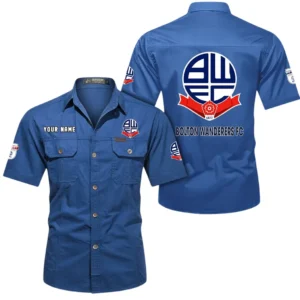 Bolton Wanderers Short Sleeved Shirt, Gift For Bolton Wanderers Fan EPL80052225346 - Cowboy Blue