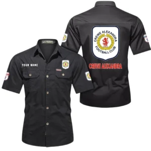 Crewe Alexandra Short Sleeved Shirt, Gift For Crewe Alexandra Fan EPL80052225347 - Black