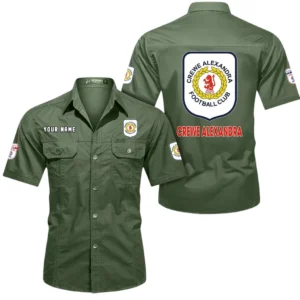 Crewe Alexandra Short Sleeved Shirt, Gift For Crewe Alexandra Fan EPL80052225347 - Army Green