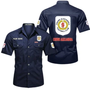 Crewe Alexandra Short Sleeved Shirt, Gift For Crewe Alexandra Fan EPL80052225347 - Dark Blue