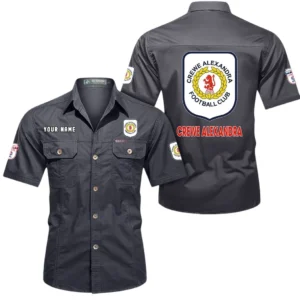 Crewe Alexandra Short Sleeved Shirt, Gift For Crewe Alexandra Fan EPL80052225347 - Gray