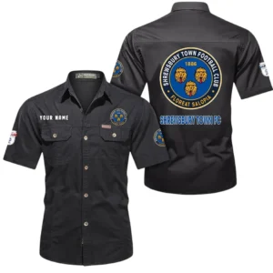 Shrewsbury Town Short Sleeved Shirt, Gift For Shrewsbury Town Fan EPL80052225348 - Black
