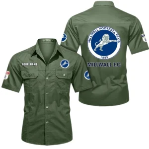 Millwall Short Sleeved Shirt, Gift For Millwall Fan EPL80052225350 - Army Green