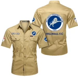 Millwall Short Sleeved Shirt, Gift For Millwall Fan EPL80052225350 - Khaki