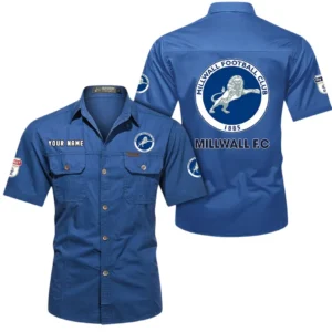 Millwall Short Sleeved Shirt, Gift For Millwall Fan EPL80052225350 - Cowboy Blue