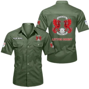 Leyton Orient Short Sleeved Shirt, Gift For Leyton Orient Fan EPL80052225351 - Army Green