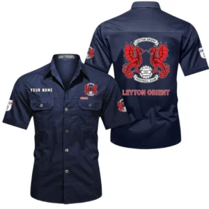 Leyton Orient Short Sleeved Shirt, Gift For Leyton Orient Fan EPL80052225351 - Dark Blue