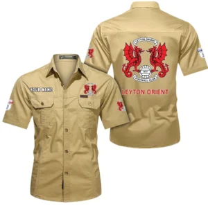 Leyton Orient Short Sleeved Shirt, Gift For Leyton Orient Fan EPL80052225351 - Khaki