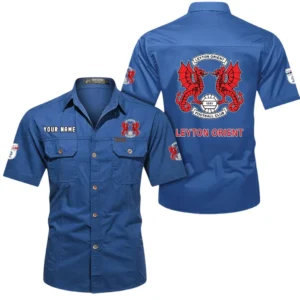 Leyton Orient Short Sleeved Shirt, Gift For Leyton Orient Fan EPL80052225351 - Cowboy Blue