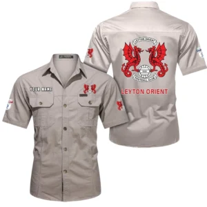 Leyton Orient Short Sleeved Shirt, Gift For Leyton Orient Fan EPL80052225351 - Beige
