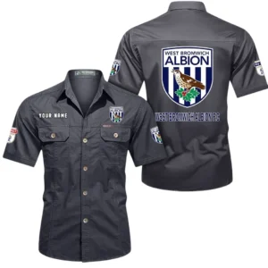 West Bromwich Albion Short Sleeved Shirt, Gift For West Bromwich Albion Fan EPL80052225352 - Gray