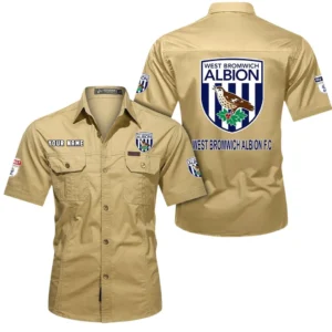 West Bromwich Albion Short Sleeved Shirt, Gift For West Bromwich Albion Fan EPL80052225352 - Khaki