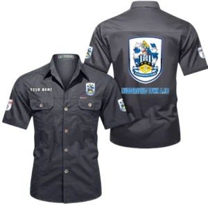 Huddersfield Town Short Sleeved Shirt, Gift For Huddersfield Town Fan EPL80052225353 - Gray
