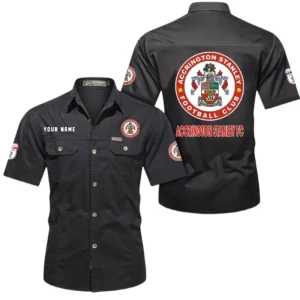 Accrington Stanley Short Sleeved Shirt, Gift For Accrington Stanley Fan EPL80052225354 - Black