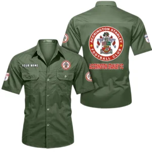 Accrington Stanley Short Sleeved Shirt, Gift For Accrington Stanley Fan EPL80052225354 - Army Green