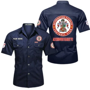 Accrington Stanley Short Sleeved Shirt, Gift For Accrington Stanley Fan EPL80052225354 - Dark Blue