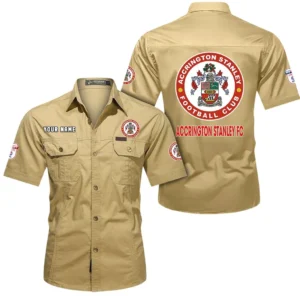 Accrington Stanley Short Sleeved Shirt, Gift For Accrington Stanley Fan EPL80052225354 - Khaki