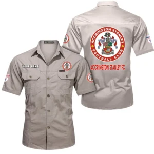 Accrington Stanley Short Sleeved Shirt, Gift For Accrington Stanley Fan EPL80052225354 - Beige