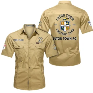 Luton Town Short Sleeved Shirt, Gift For Luton Town Fan EPL80052225355 - Khaki