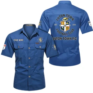 Luton Town Short Sleeved Shirt, Gift For Luton Town Fan EPL80052225355 - Cowboy Blue