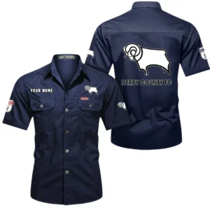 Derby County Short Sleeved Shirt, Gift For Derby County Fan EPL80052225356 - Dark Blue