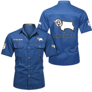 Derby County Short Sleeved Shirt, Gift For Derby County Fan EPL80052225356 - Cowboy Blue