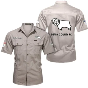 Derby County Short Sleeved Shirt, Gift For Derby County Fan EPL80052225356 - Beige