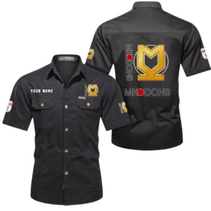 Milton Keynes Dons Short Sleeved Shirt, Gift For Milton Keynes Dons Fan EPL80052225357 - Black