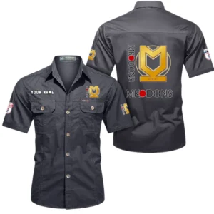 Milton Keynes Dons Short Sleeved Shirt, Gift For Milton Keynes Dons Fan EPL80052225357 - Gray