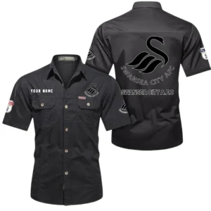 Swansea City Short Sleeved Shirt, Gift For Swansea City Fan EPL80052225358 - Black