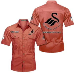 Swansea City Short Sleeved Shirt, Gift For Swansea City Fan EPL80052225358 - Red