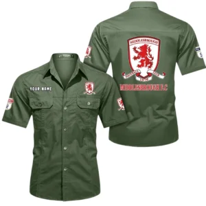 Middlesbrough Short Sleeved Shirt, Gift For Middlesbrough Fan EPL80052225360 - Army Green