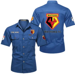 Watford Short Sleeved Shirt, Gift For Watford Fan EPL80052225361 - Cowboy Blue