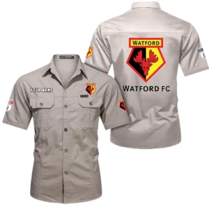 Watford Short Sleeved Shirt, Gift For Watford Fan EPL80052225361 - Beige