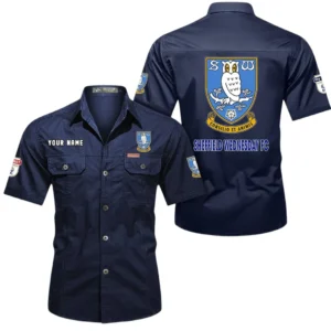 Sheffield Wednesday Short Sleeved Shirt, Gift For Sheffield Wednesday Fan EPL80052225362 - Dark Blue