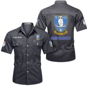 Sheffield Wednesday Short Sleeved Shirt, Gift For Sheffield Wednesday Fan EPL80052225362 - Gray