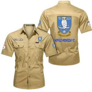 Sheffield Wednesday Short Sleeved Shirt, Gift For Sheffield Wednesday Fan EPL80052225362 - Khaki