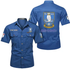 Sheffield Wednesday Short Sleeved Shirt, Gift For Sheffield Wednesday Fan EPL80052225362 - Cowboy Blue