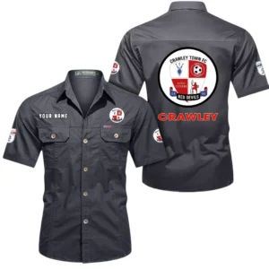 Crawley Town Short Sleeved Shirt, Gift For Crawley Town Fan EPL80052225363 - Gray