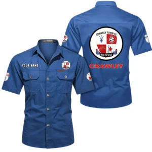 Crawley Town Short Sleeved Shirt, Gift For Crawley Town Fan EPL80052225363 - Cowboy Blue